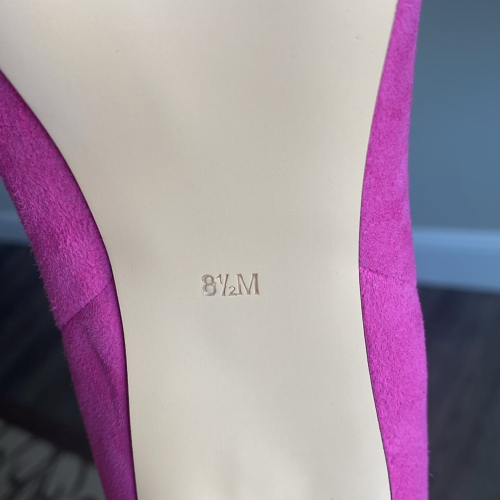 NEW! Guess Shoes Benisa Pink Suede Slouchy Western Heeled Ankle Boots Size 8.5 - Picture 9 of 13
